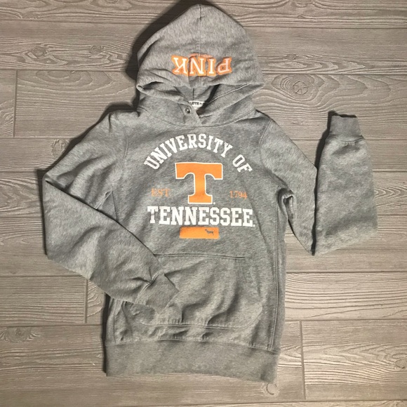 PINK VICTORIA SECRET University of Tennessee Grey White and Orange Hoodie - Picture 10 of 10